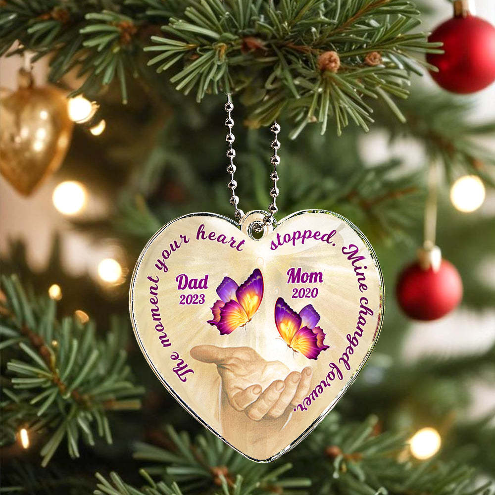 Ornement De Voiture Papillon Personnalisé Avec Nom, Cadeau D'ornement Commémoratif En Forme De Cœur - Mug Personnalisé