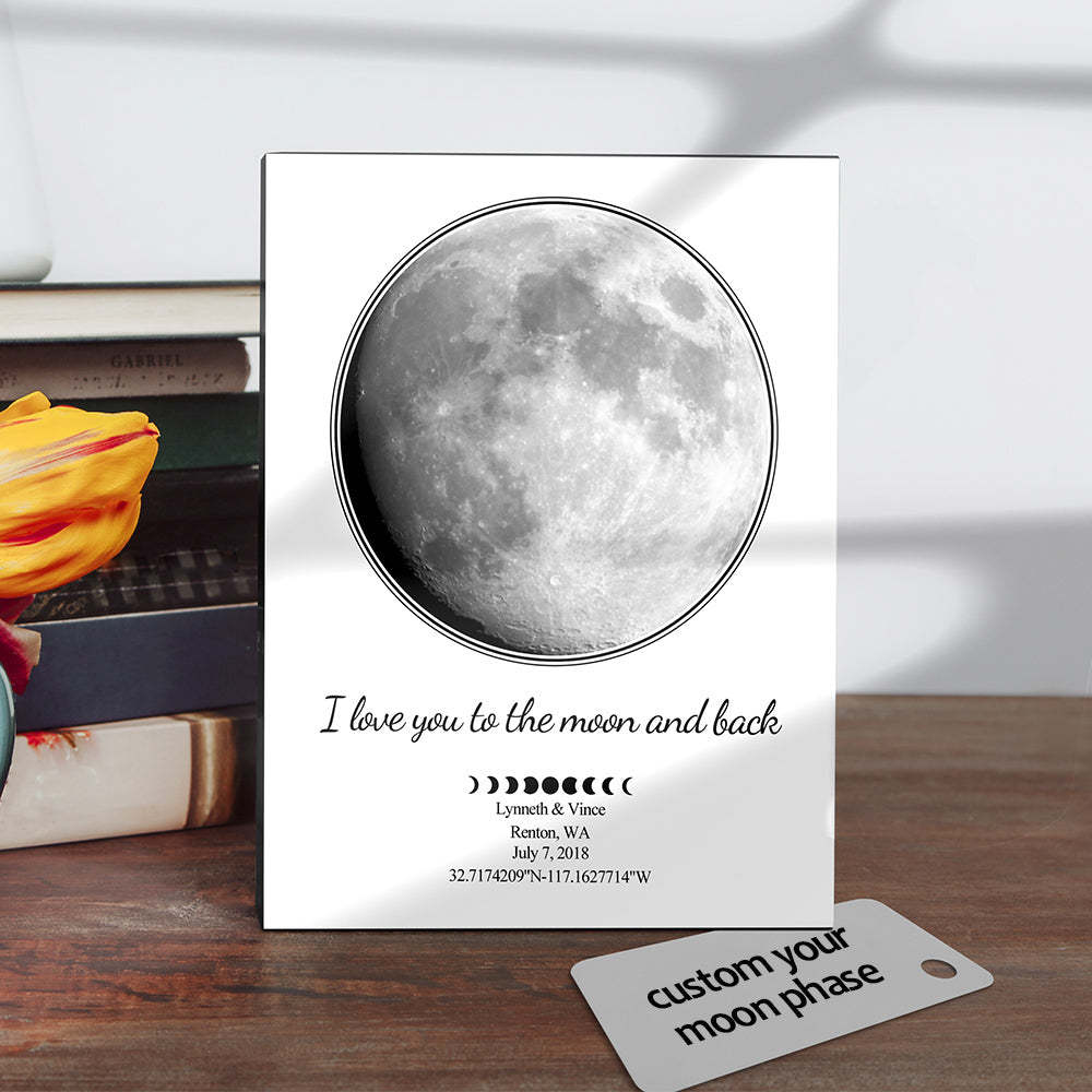 Cadeau D’anniversaire D’impression De Phase De Lune Personnalisé - Mug Personnalisé
