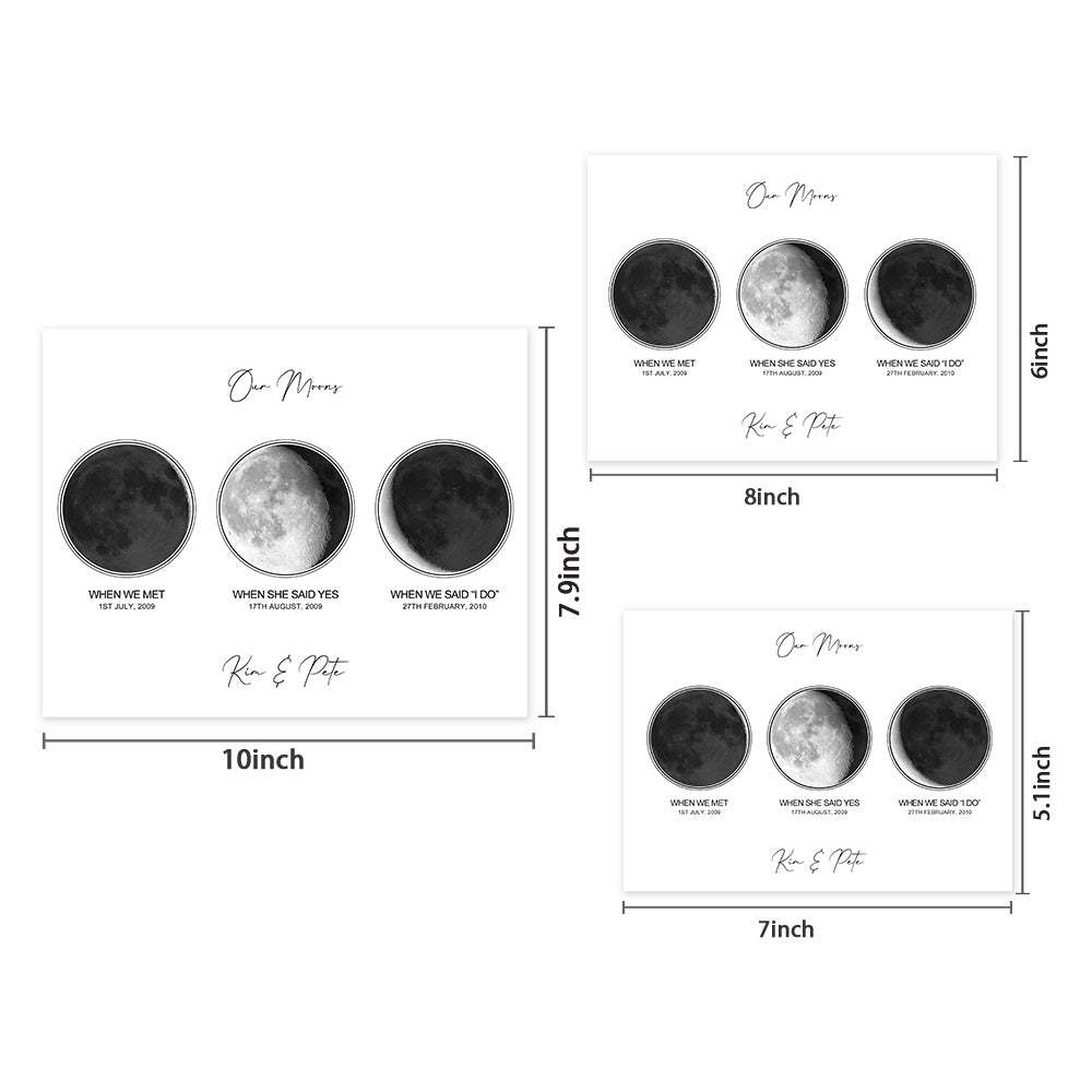 Cadeau D’anniversaire D’impression De Phase De Lune Personnalisé - Mug Personnalisé