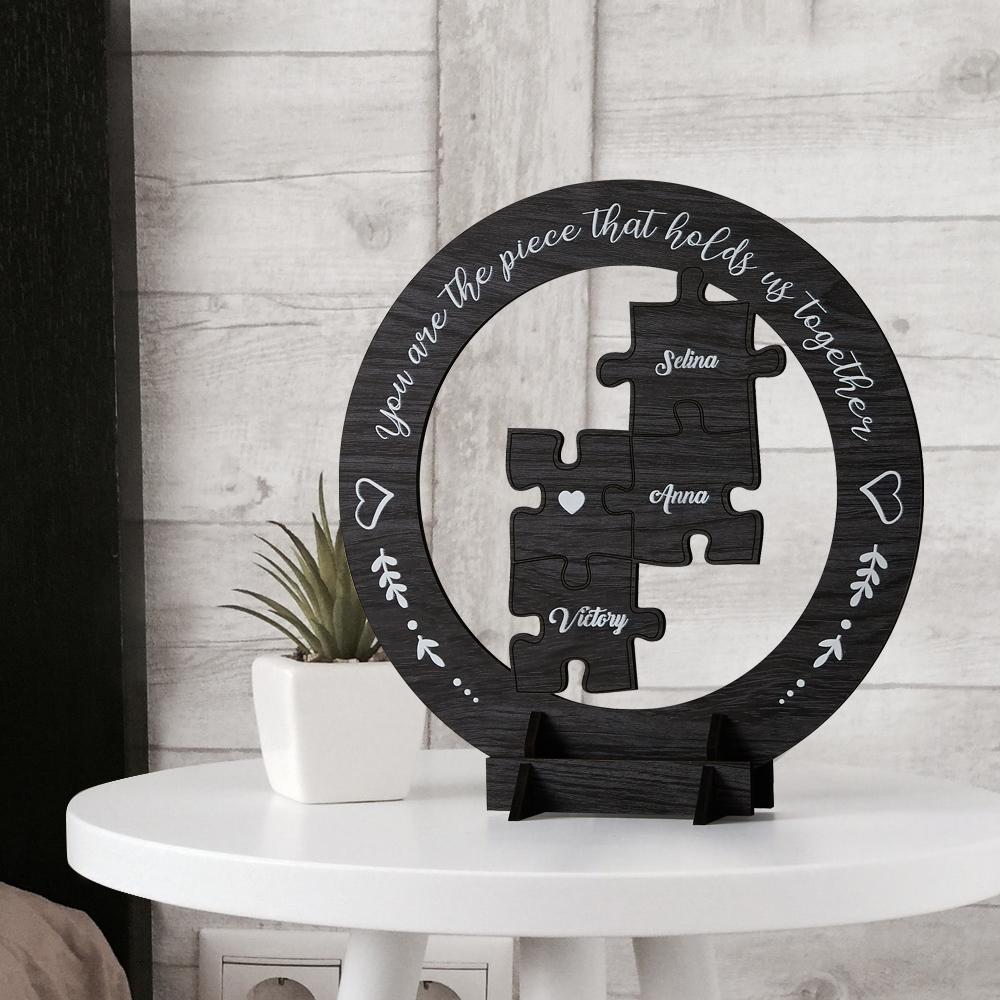 Cadeau De Fête Des Mères Cadre De Fête Des Mères En Bois Rond Personnalisé - Mug Personnalisé