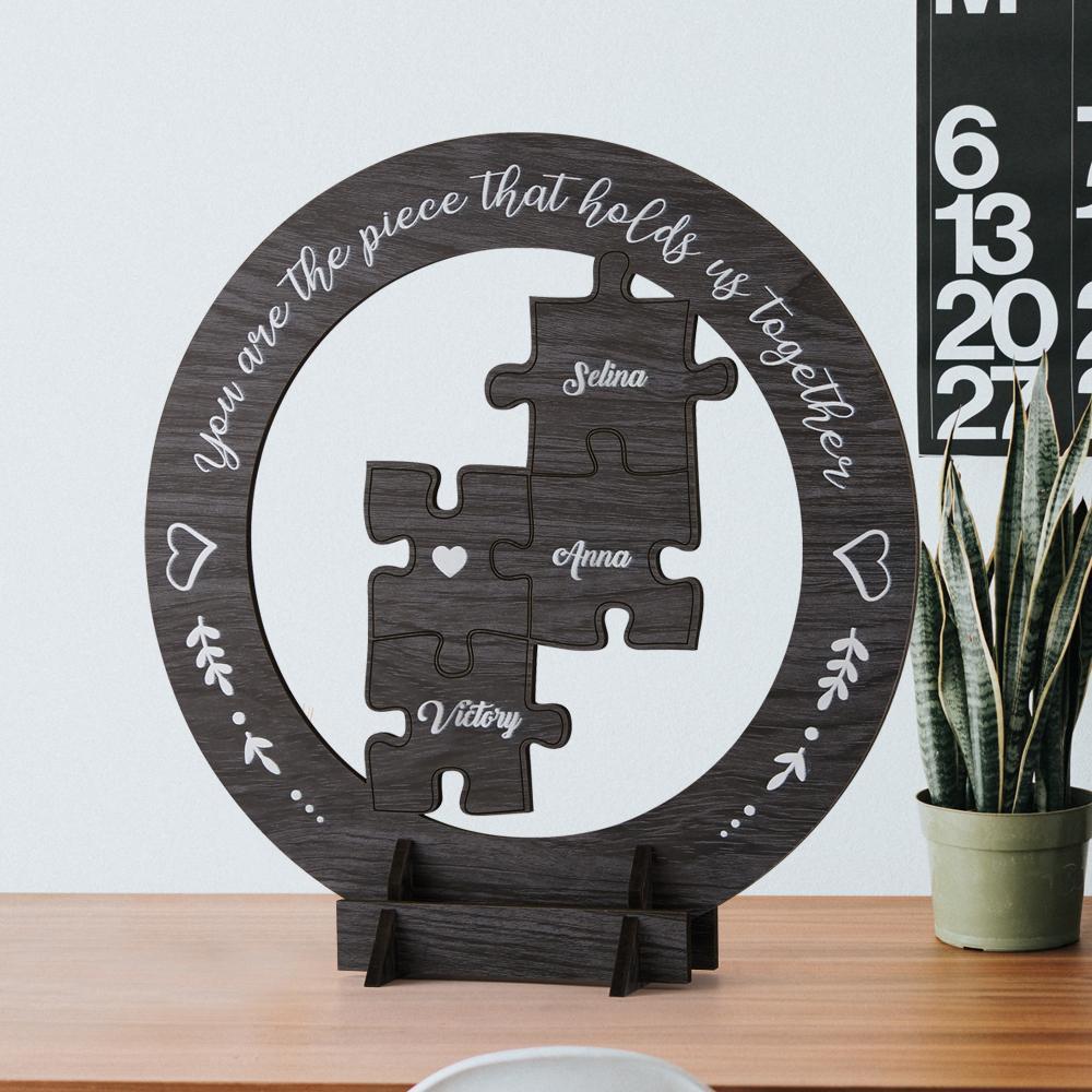 Cadeau De Fête Des Mères Cadre De Fête Des Mères En Bois Rond Personnalisé - Mug Personnalisé