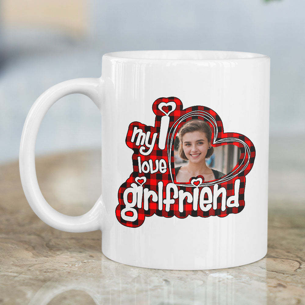 Tasse De Saint-valentin J'aime Ma Tasse De Petit Ami J'aime Ma Tasse De Petite Amie Tasse Personnalisée Pour Couple - Mug Personnalisé