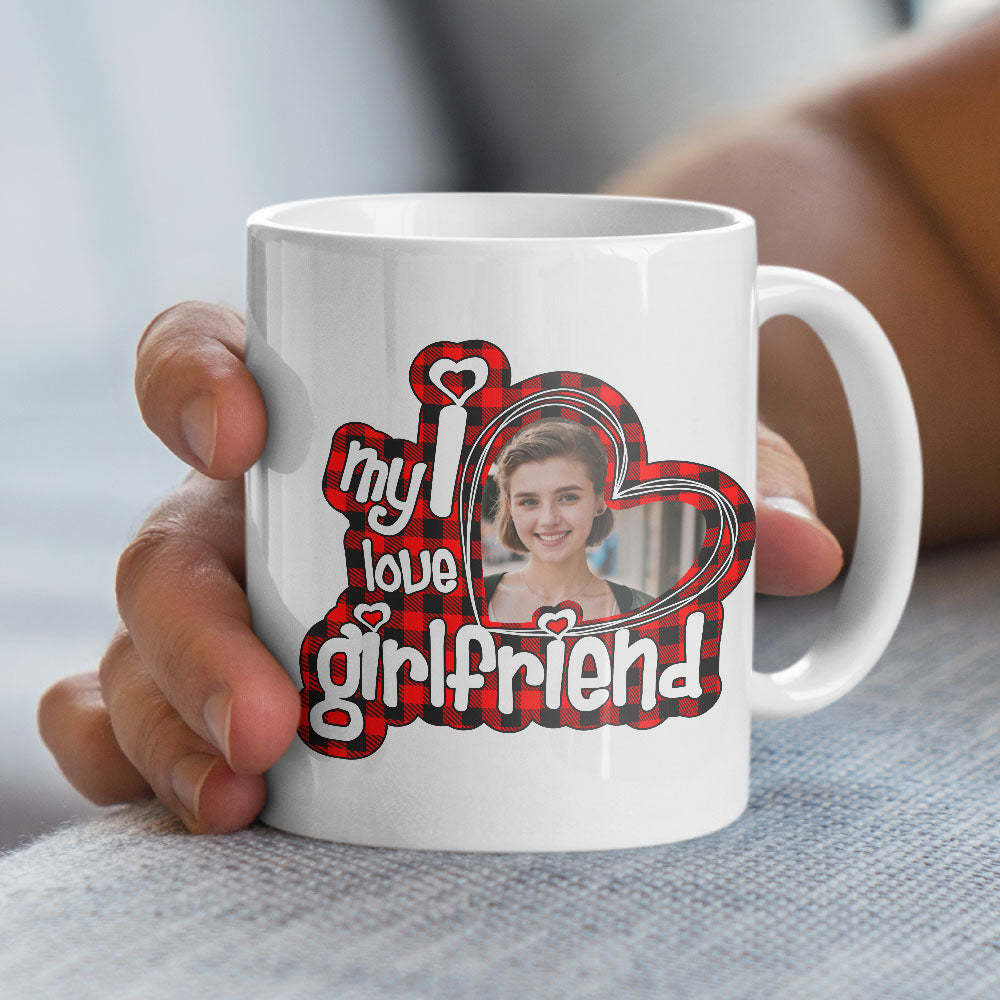 Tasse De Saint-valentin J'aime Ma Tasse De Petit Ami J'aime Ma Tasse De Petite Amie Tasse Personnalisée Pour Couple - Mug Personnalisé