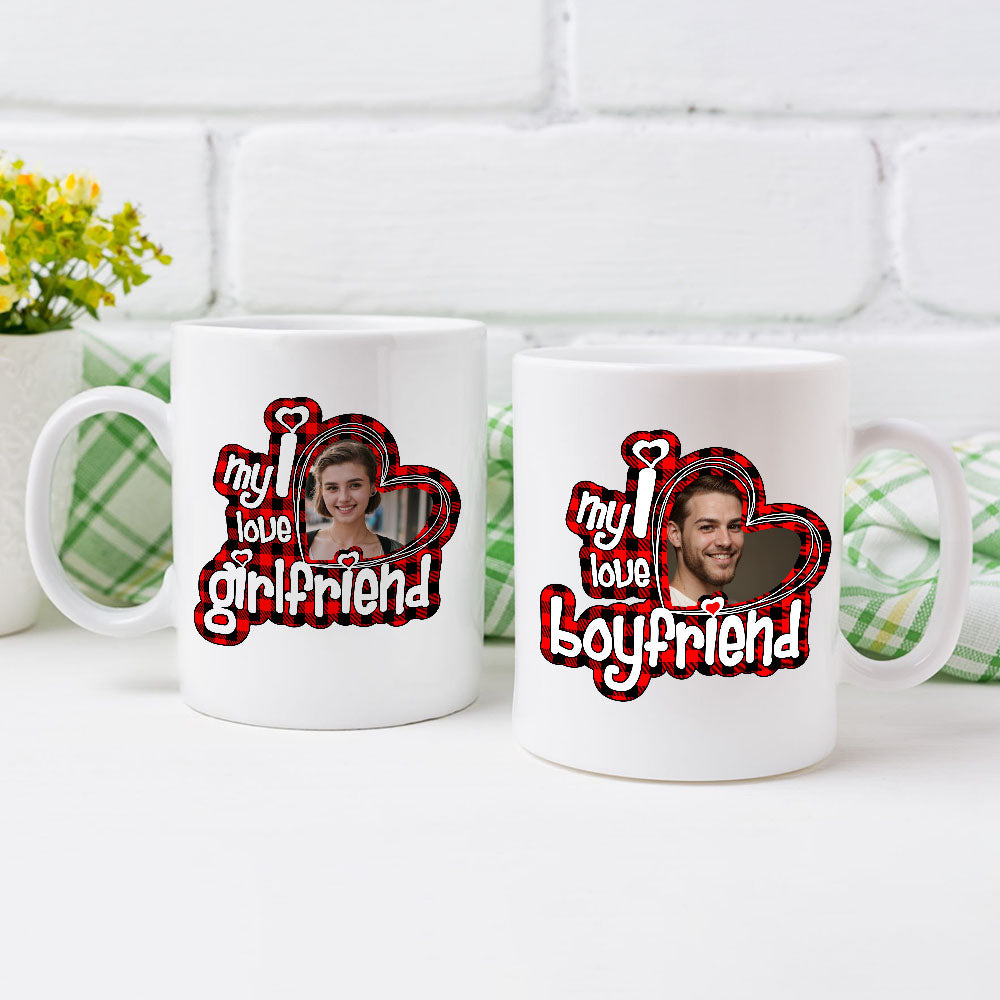 Tasse De Saint-valentin J'aime Ma Tasse De Petit Ami J'aime Ma Tasse De Petite Amie Tasse Personnalisée Pour Couple