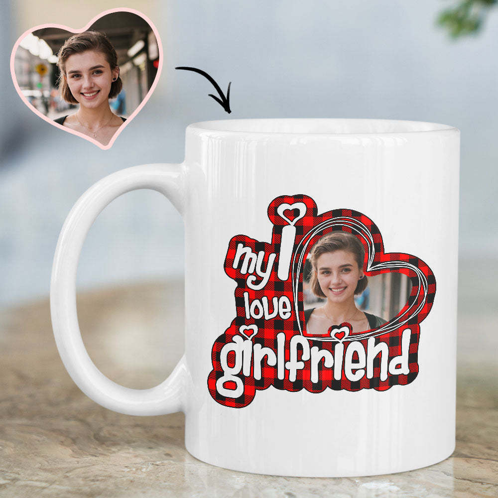 Tasse De Saint-valentin J'aime Ma Tasse De Petit Ami J'aime Ma Tasse De Petite Amie Tasse Personnalisée Pour Couple - Mug Personnalisé