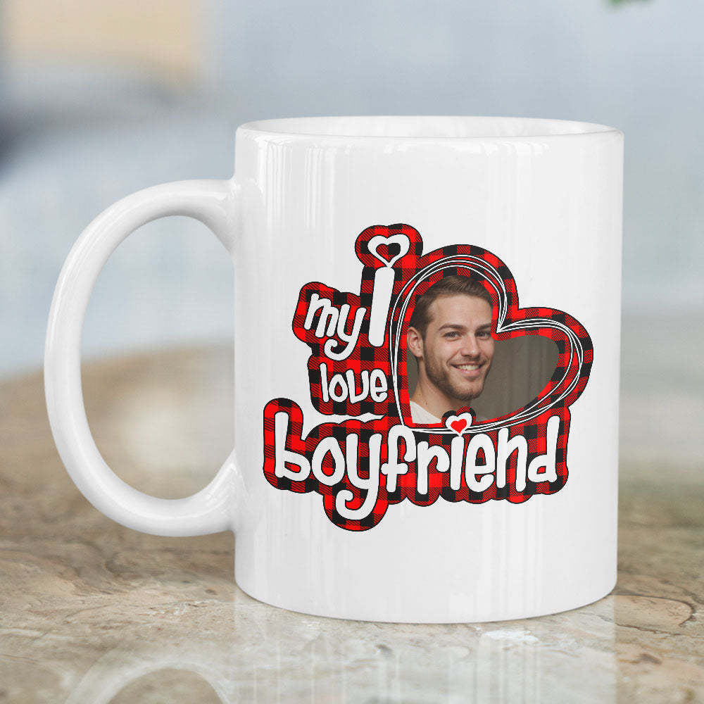 Tasse De Saint-valentin J'aime Ma Tasse De Petit Ami J'aime Ma Tasse De Petite Amie Tasse Personnalisée Pour Couple - Mug Personnalisé