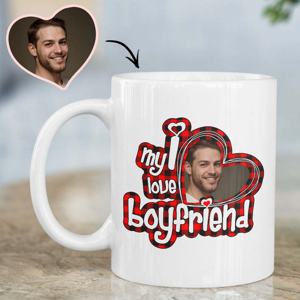 Tasse De Saint-valentin J'aime Ma Tasse De Petit Ami J'aime Ma Tasse De Petite Amie Tasse Personnalisée Pour Couple - Mug Personnalisé