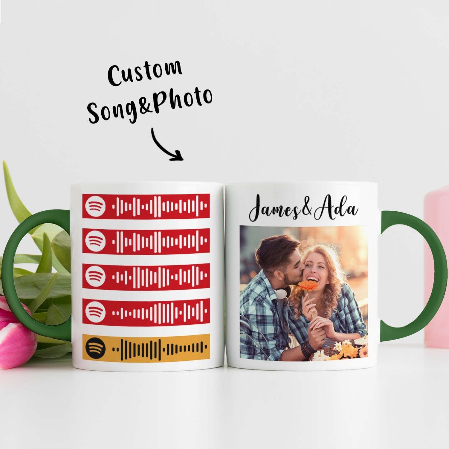 Tasses Spotify Personnalisées, Tasse De Photos, Tasse De Musique Personnalisée Pour Amoureux - Mug Personnalisé