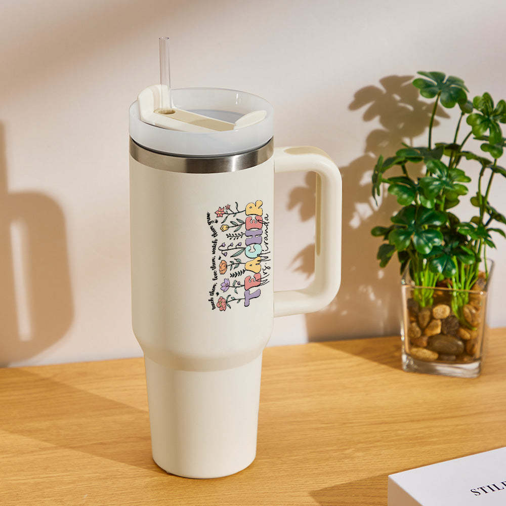 Cadeau Personnalisé De Rentrée Scolaire Pour Enseignant 40oz - Mug Personnalisé