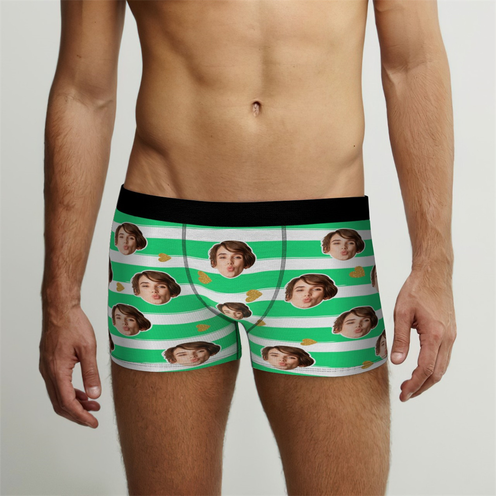 Sous-vêtements Personnalisés Avec Photo, Sous-vêtements À Rayures Personnalisées, Sous-vêtements Photo Pour Amoureux - Mug Personnalisé