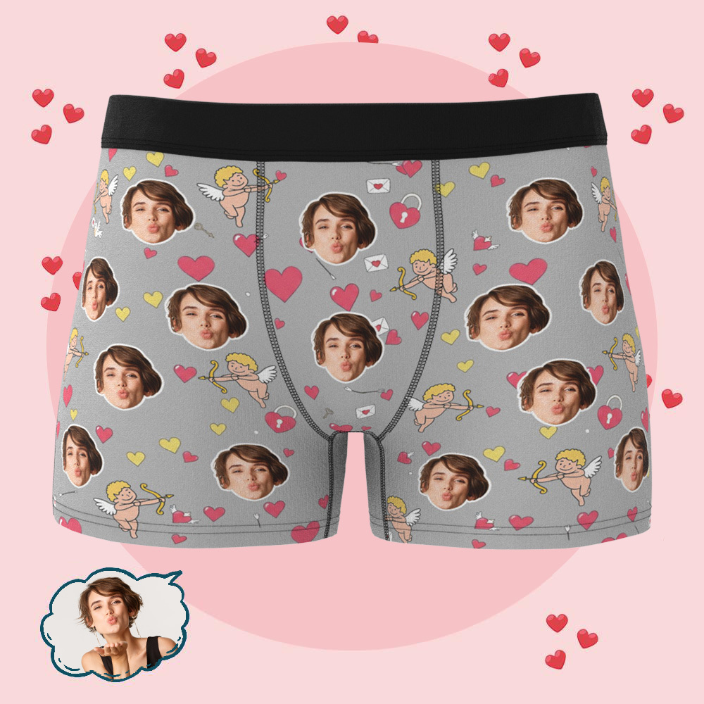 Sous-vêtements Photo Personnalisés Pour Amoureux/amoureuse, Sous-vêtements Cupidon Personnalisés, Cadeau De Sous-vêtements Photo Pour Amoureux/amoureuse - Mug Personnalisé