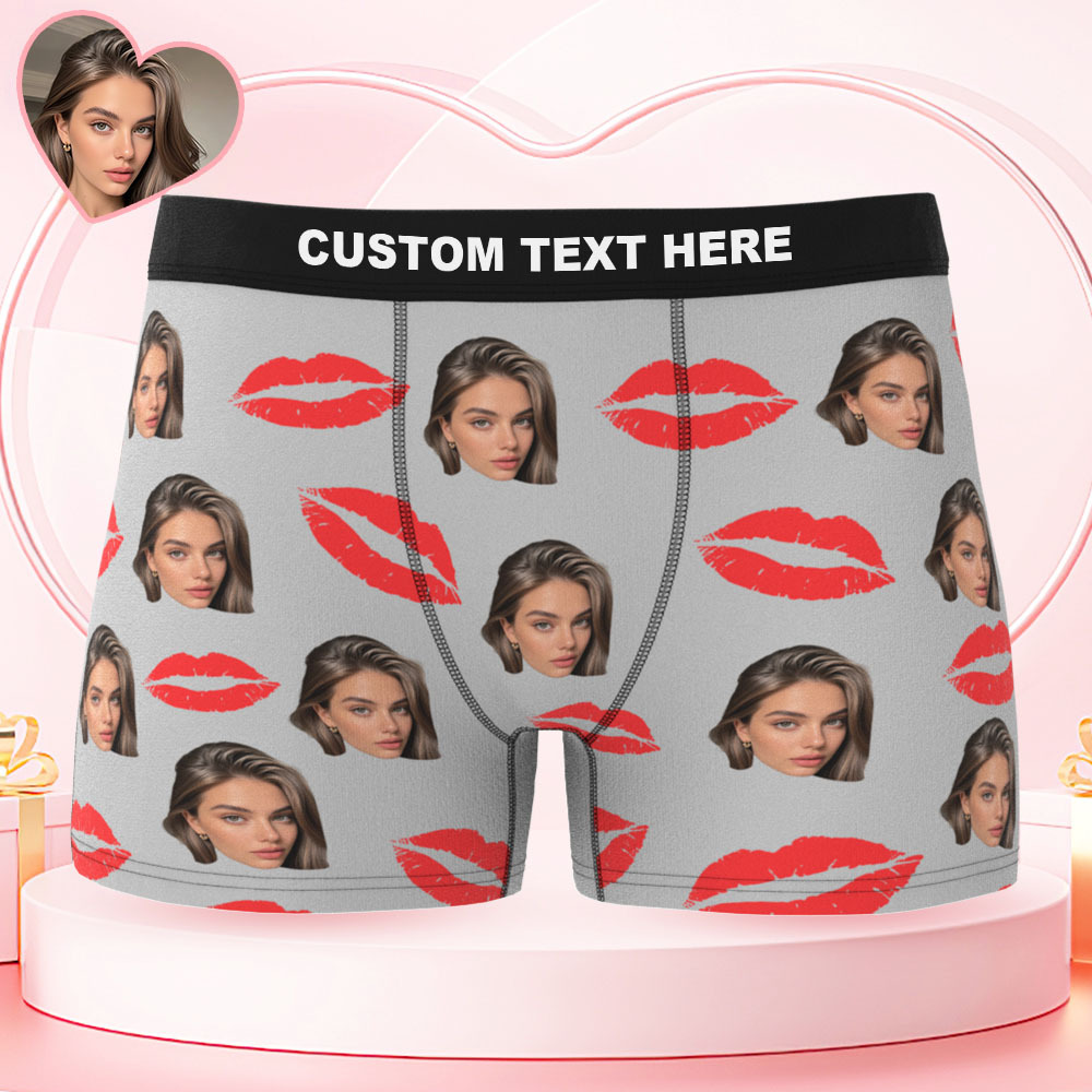 Culottes Personnalisées Avec Photo, Sous-vêtements Personnalisés Avec Photo Et Lèvres Rouges, Cadeau Sexy Personnalisé Pour Couples - Mug Personnalisé