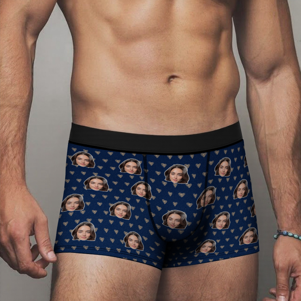Boxer Personnalisé Pour Homme Avec Photo, Sous-vêtement Personnalisé Avec Visage, Cadeau Pour Lui, Cadeaux Photo Pour Amoureux - Mug Personnalisé