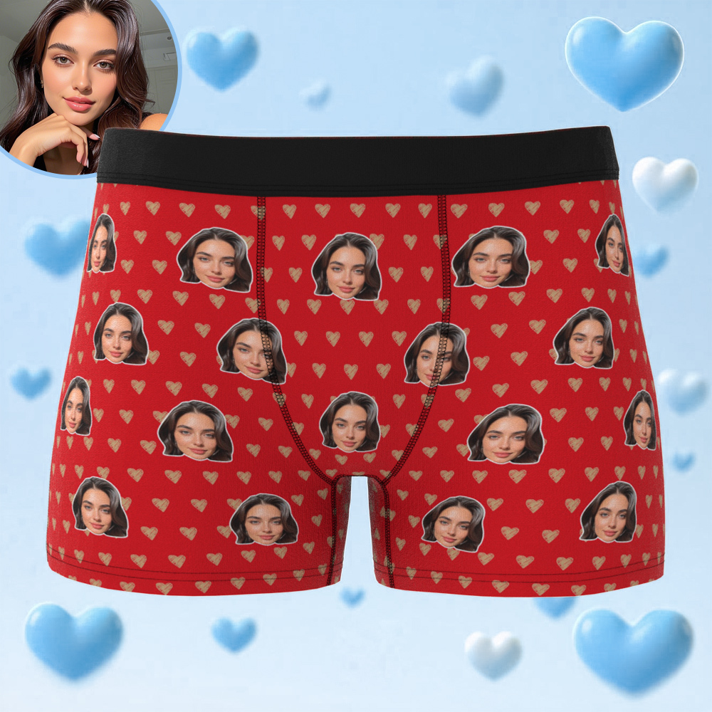 Boxer Personnalisé Pour Homme Avec Photo, Sous-vêtement Personnalisé Avec Visage, Cadeau Pour Lui, Cadeaux Photo Pour Amoureux - Mug Personnalisé