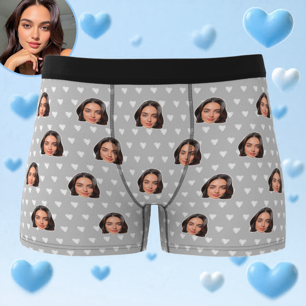 Boxer Personnalisé Pour Homme Avec Photo, Sous-vêtement Personnalisé Avec Visage, Cadeau Pour Lui, Cadeaux Photo Pour Amoureux - Mug Personnalisé