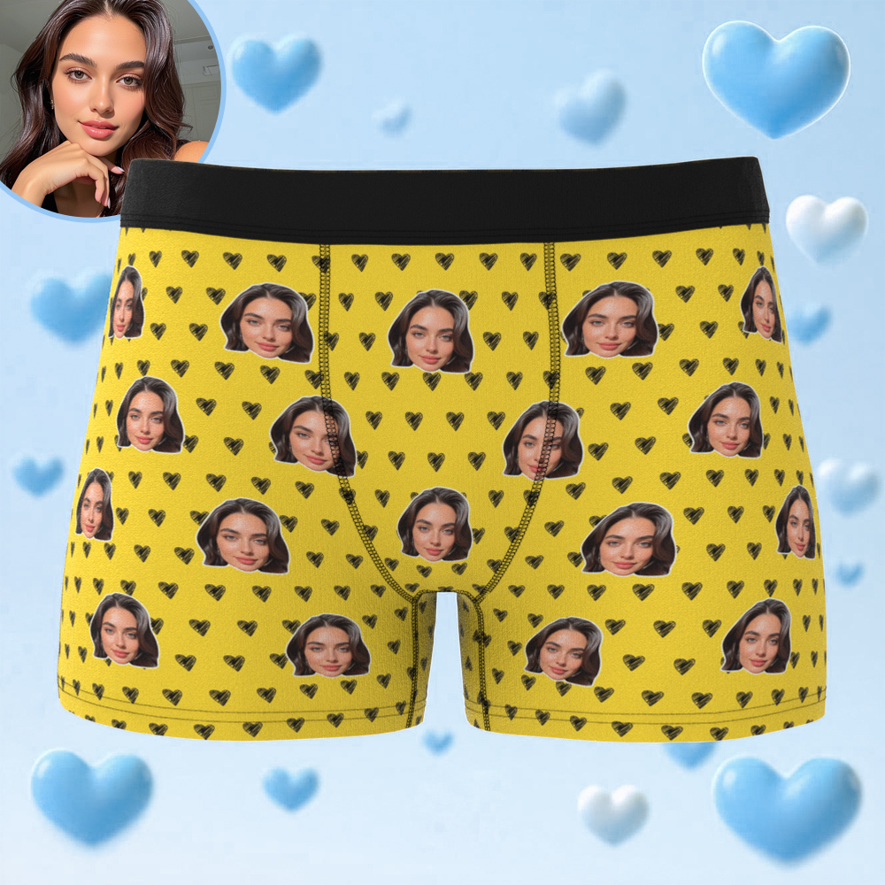 Boxer Personnalisé Pour Homme Avec Photo, Sous-vêtement Personnalisé Avec Visage, Cadeau Pour Lui, Cadeaux Photo Pour Amoureux - Mug Personnalisé