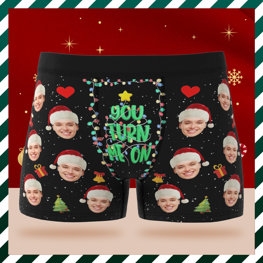 Sous-vêtements De Vacances Personnalisés Culotte De Noël Photo Personnalisée Joli Cadeau De Noël Pour Lui - Mug Personnalisé