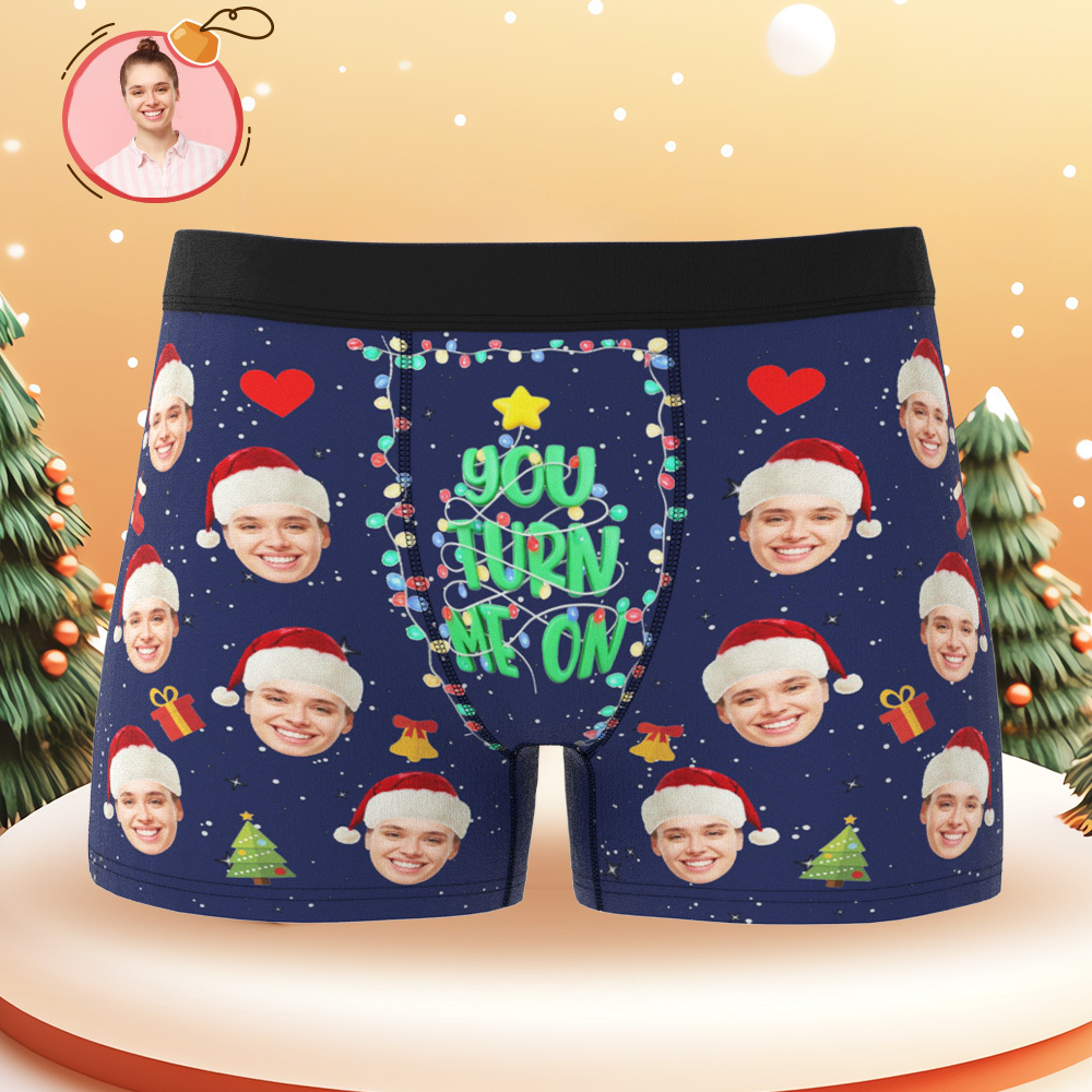 Sous-vêtements De Vacances Personnalisés Culotte De Noël Photo Personnalisée Joli Cadeau De Noël Pour Lui - Mug Personnalisé