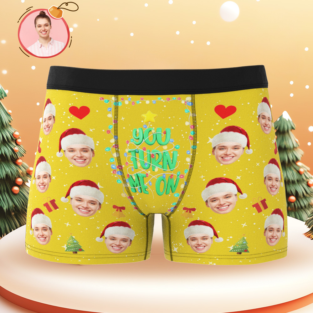 Sous-vêtements De Vacances Personnalisés Culotte De Noël Photo Personnalisée Joli Cadeau De Noël Pour Lui - Mug Personnalisé