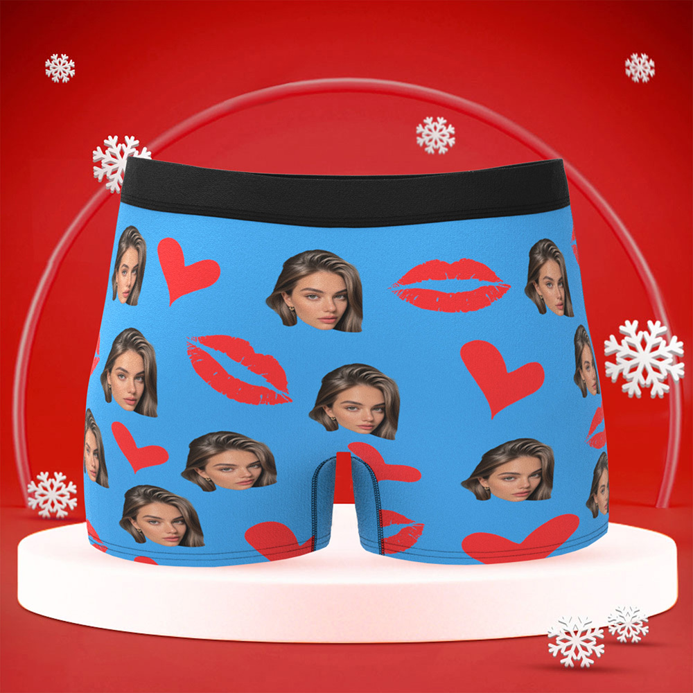 Culottes Personnalisées Avec Lèvres Rouges, Sous-vêtements Personnalisés Avec Photo, Culottes De Noël Personnalisées Avec Photo - Mug Personnalisé