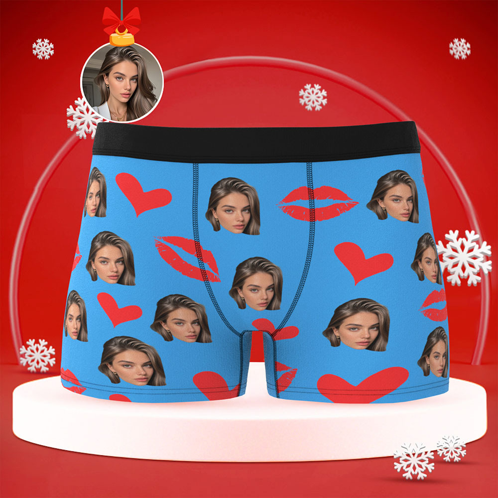 Culottes Personnalisées Avec Lèvres Rouges, Sous-vêtements Personnalisés Avec Photo, Culottes De Noël Personnalisées Avec Photo - Mug Personnalisé