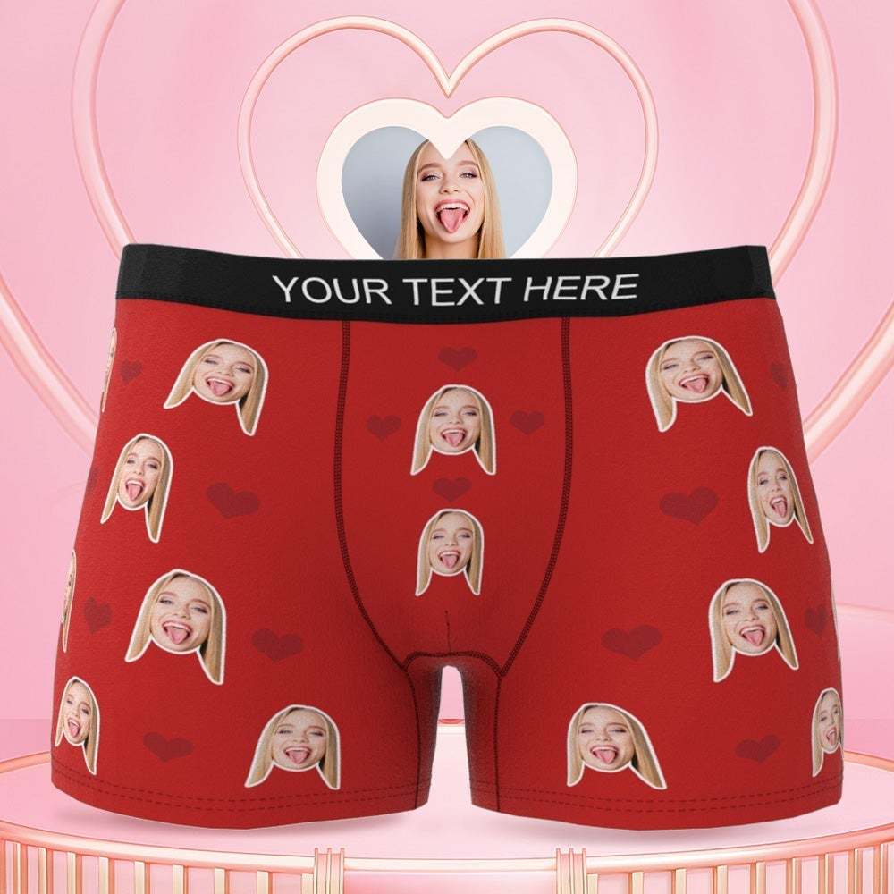 Caleçon Personnalisable Photo Cadeau Boxer Personnalisé Visage Homme Couple Cadeau Petit Copain
