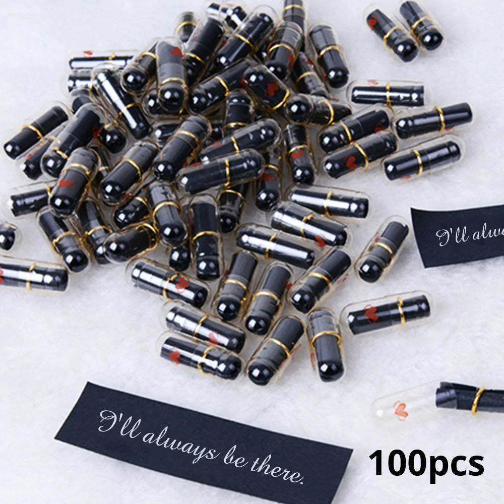 Noir 100pcs Bricolage Belle Mini Lettre En Forme De Capsule De Message - Mug Personnalisé