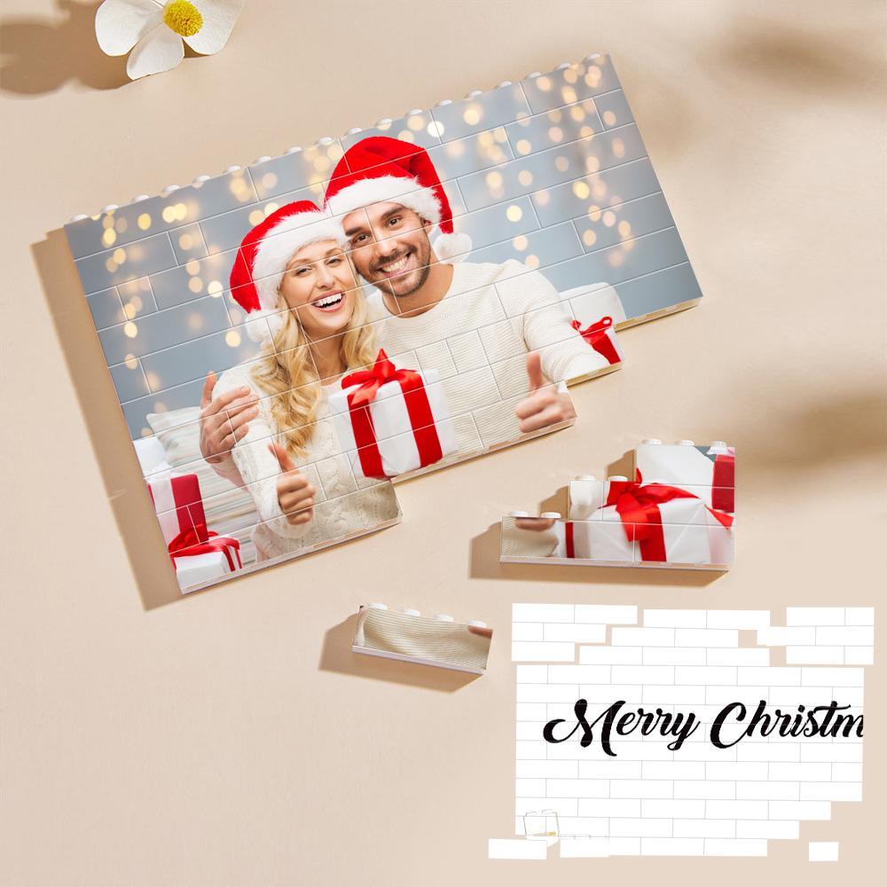 Brique De Construction Personnalisée, Bloc De Photo Et De Texte Personnalisé, Cadeau Pour Noël - Mug Personnalisé