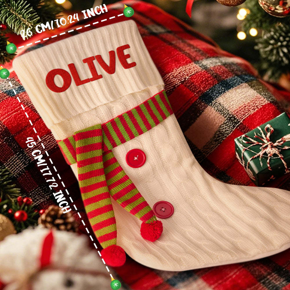 Bas D'écharpe De Noël Personnalisés Avec Nom Brodé, Cadeau Pour La Famille - Mug Personnalisé