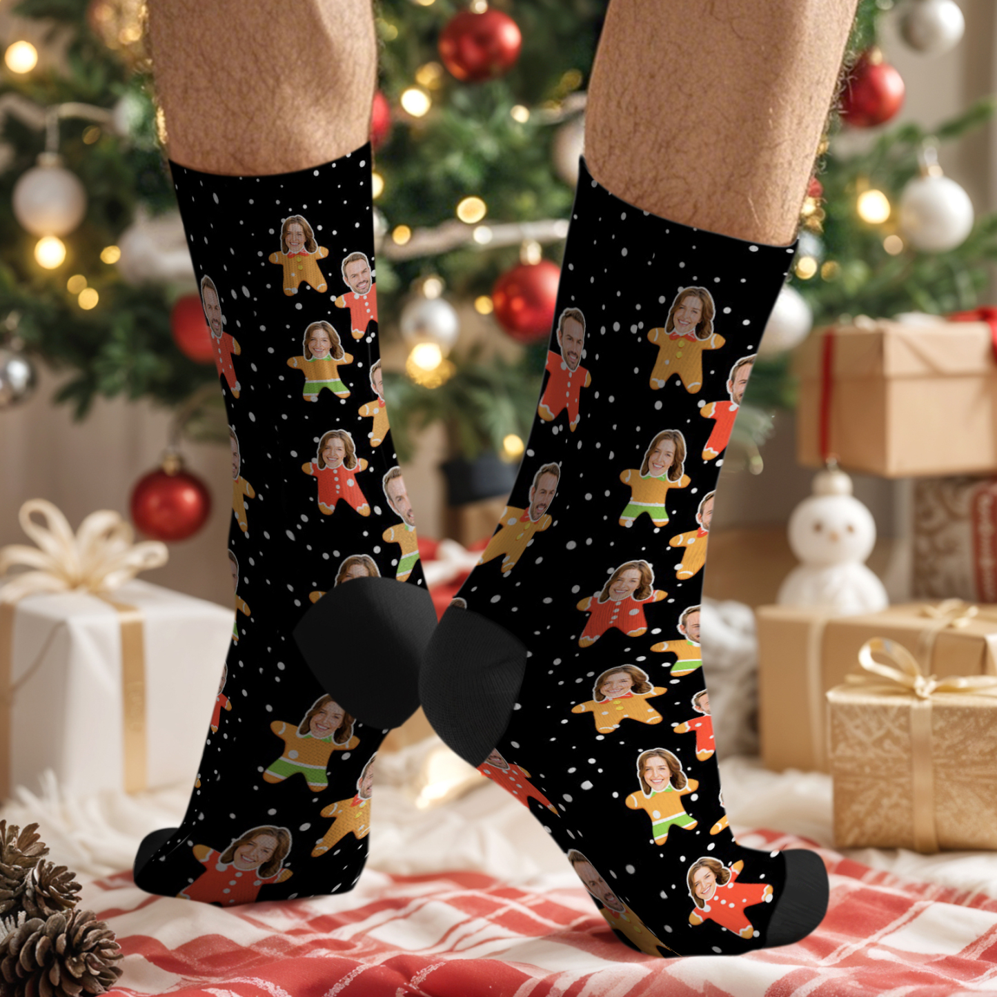 Chaussette De Noël Photo Personnalisée, Chaussettes De Noël Personnalisées, Cadeau De Noël Personnalisé - Mug Personnalisé