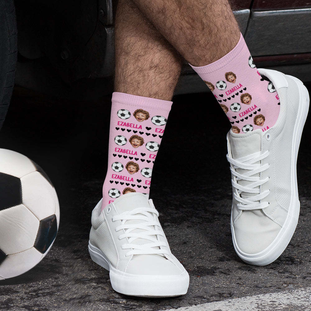 Chaussettes De Football Personnalisées Avec Nom, Chaussettes D'équipe De Football Avec Photo Personnalisée - Mug Personnalisé