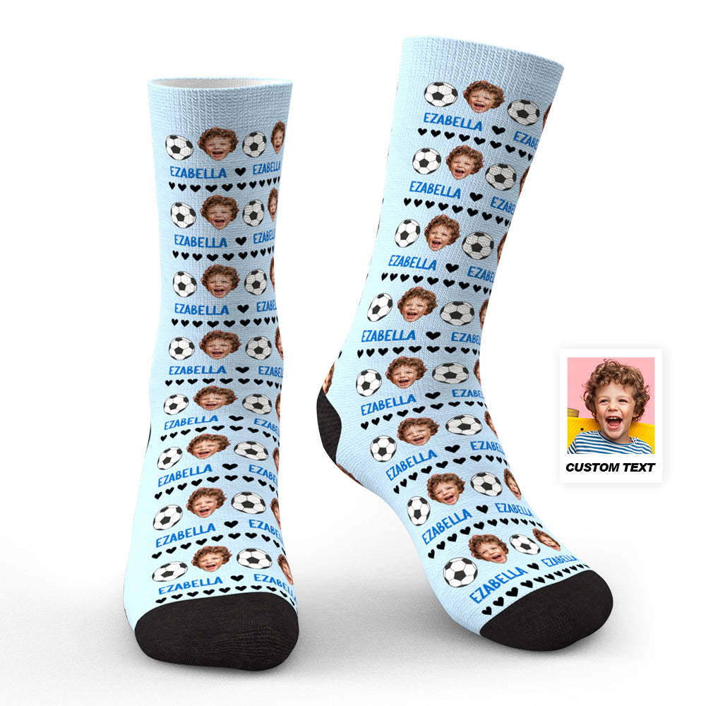 Chaussettes De Football Personnalisées Avec Nom, Chaussettes D'équipe De Football Avec Photo Personnalisée - Mug Personnalisé