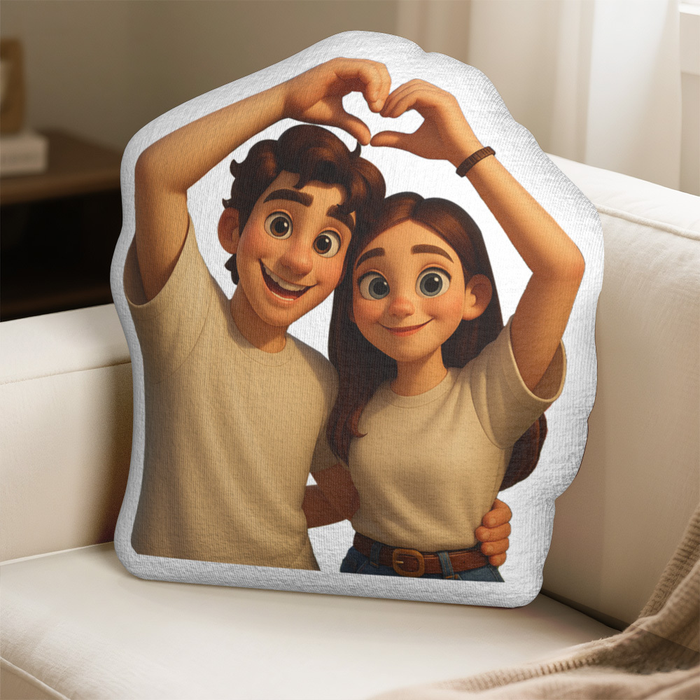 Coussin Mignon Personnalisé Coussin De Dessin Animé Personnalisé Image De Visage Personnalisée Minime Throw Doll - Mug Personnalisé