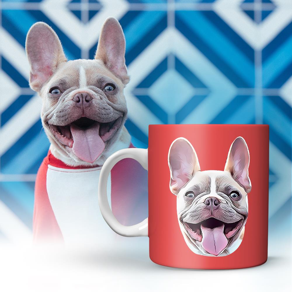 Fête Des Pères Mug Personnalisé - CARTOONMUG™ – Un Chien Heureux Cadeaux  Pour Papa, image size:1000x1000