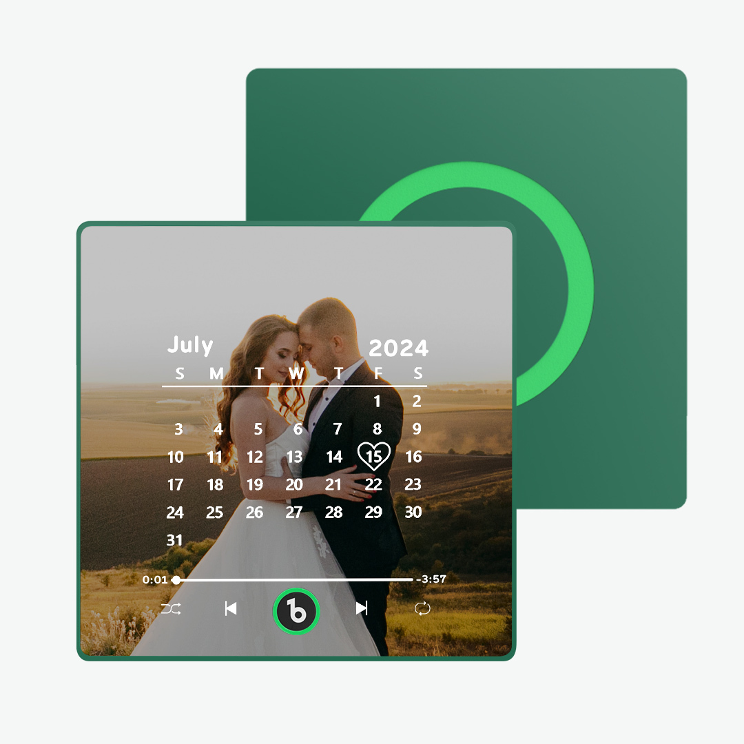 Aimant De Réfrigérateur De Musique Personnalisé Avec Cadre Coloré, Aimant De Réfrigérateur De Calendrier Personnalisé Avec Photo, Cadeau De Mariage - Mug Personnalisé