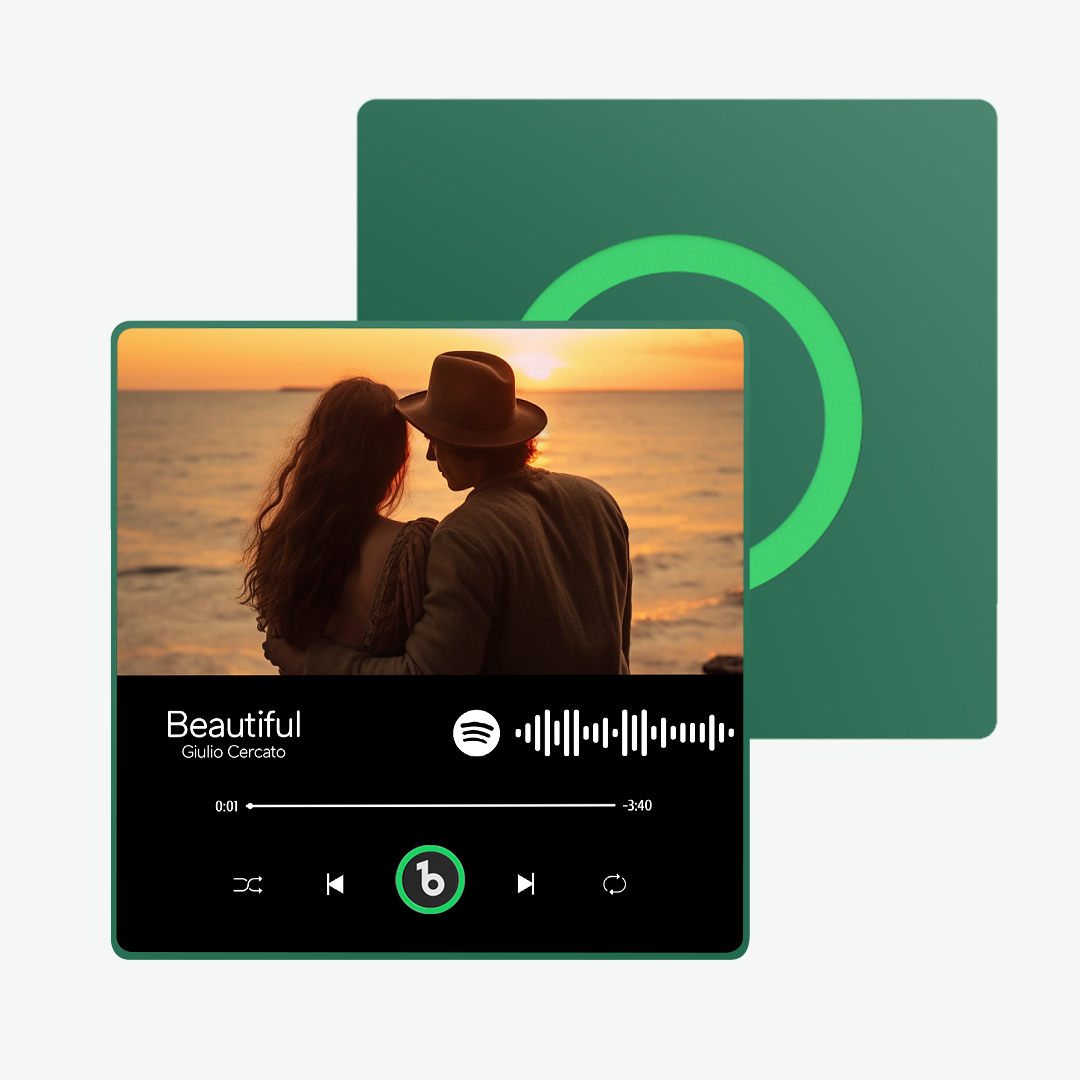 Aimant De Réfrigérateur Spotify Nouvelle Version 4.0, Aimant Musical Personnalisé Avec Cadre Coloré, Aimant De Réfrigérateur En Forme D'album, Permet D'écouter Des Chansons, Cadeau Pour Couple - Mug Personnalisé