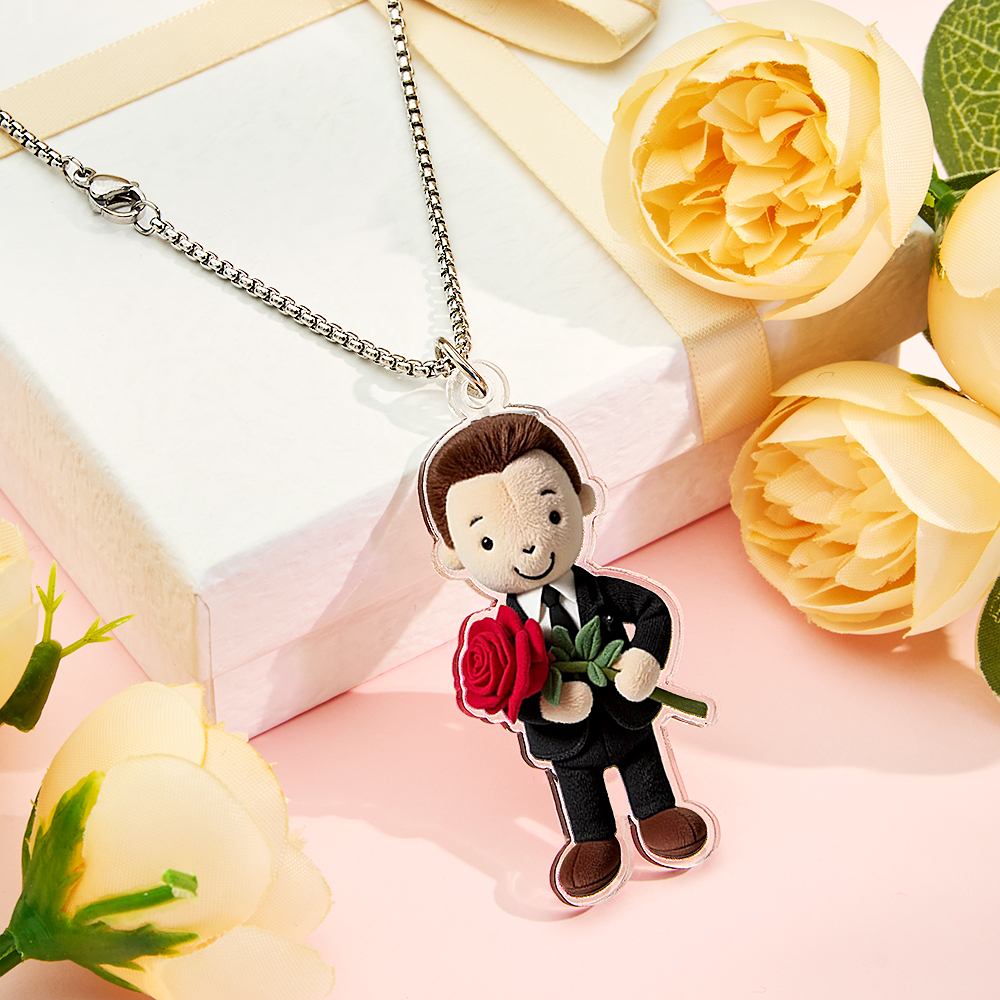 Collier Photo De Dessin Animé Personnalisé, Pendentif Portrait De Dessin Animé Ai Personnalisé, Collier Photo, Cadeau Pour Elle - Mug Personnalisé