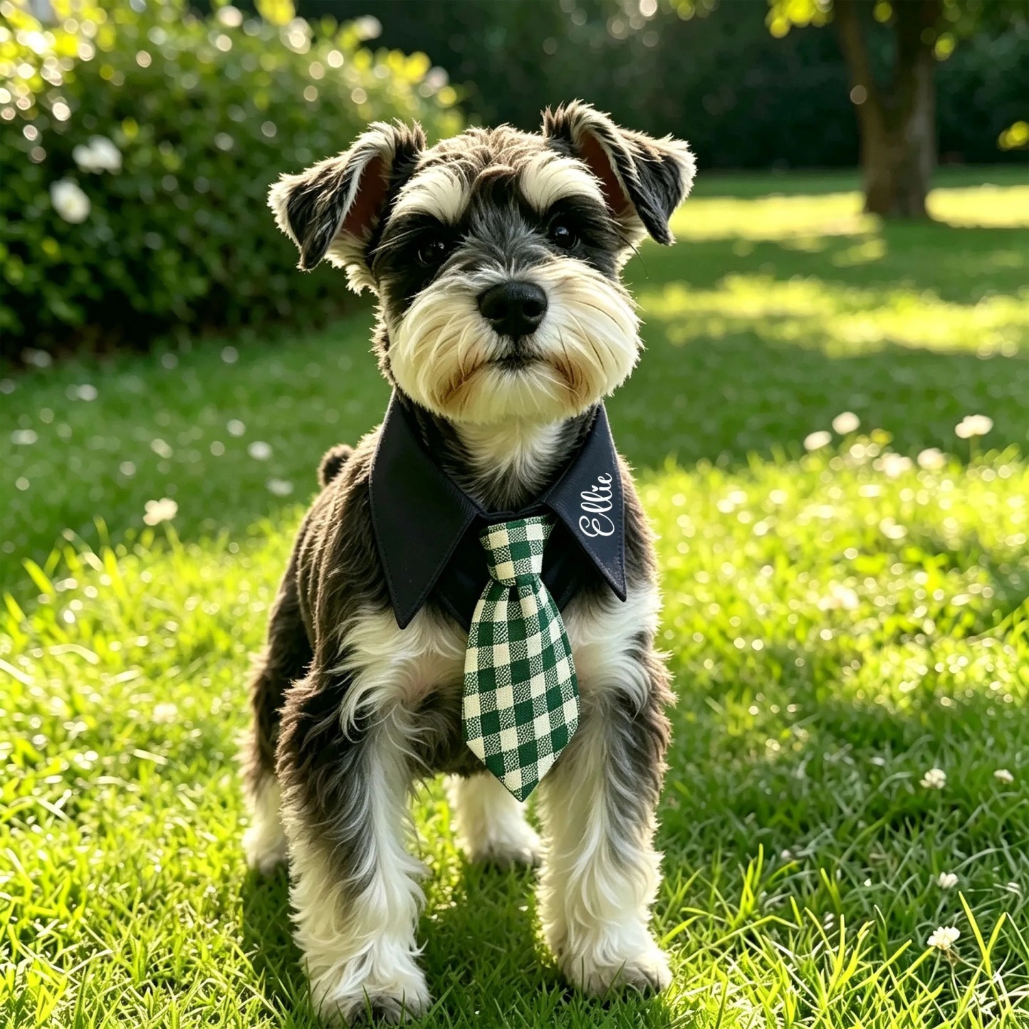 Collier Pour Animaux De Compagnie Avec Nom Personnalisé, Cravate à Carreaux Pour Hommes, Pour Chiens Et Chats, Accessoire De Collier Formel - Mug Personnalisé