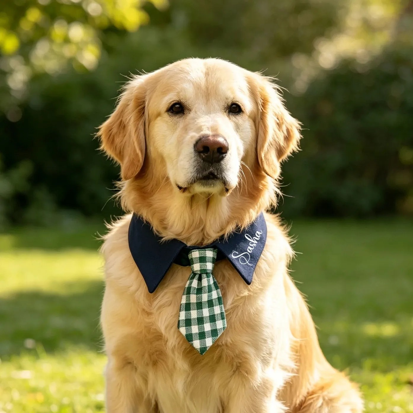 Collier Pour Animaux De Compagnie Avec Nom Personnalisé, Cravate à Carreaux Pour Hommes, Pour Chiens Et Chats, Accessoire De Collier Formel - Mug Personnalisé