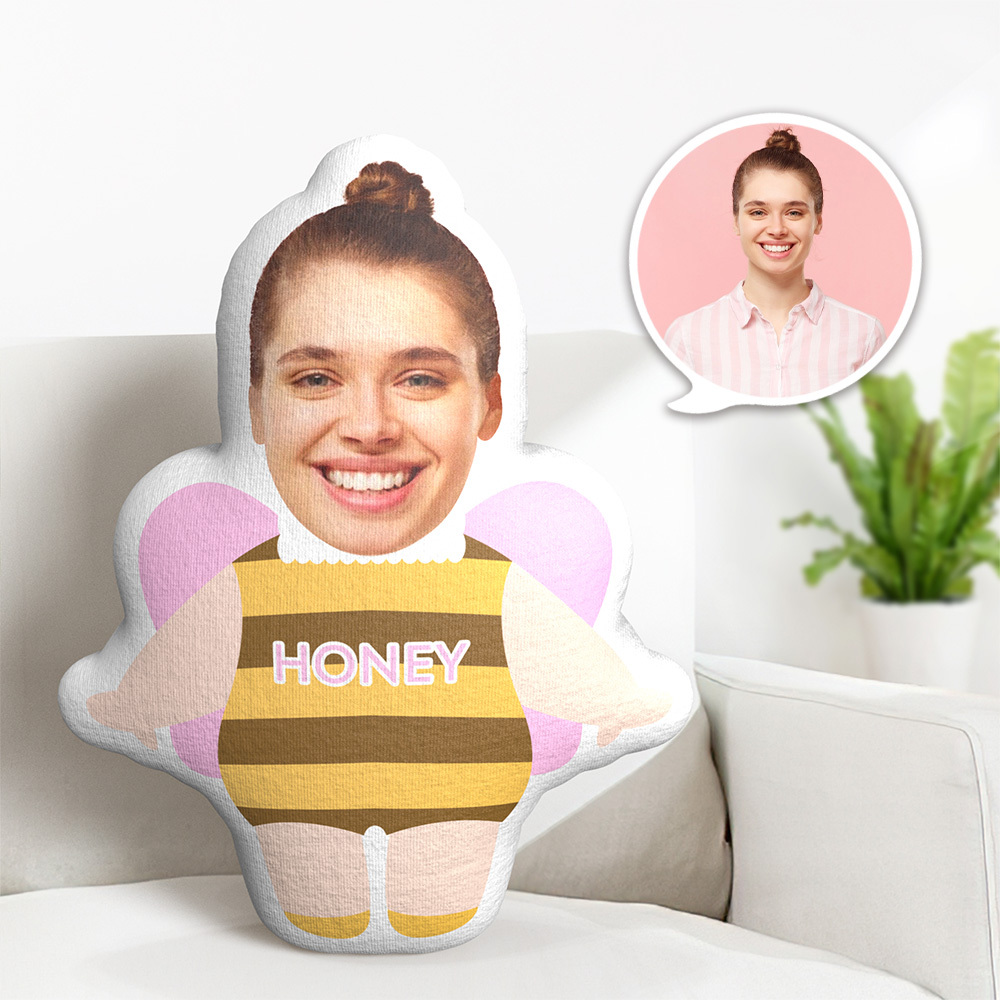 Oreiller Personnalisé Avec Photo, Motif Abeille, Oreiller Personnalisé Avec Photo, Oreiller En Forme De Dessin Animé Pour Fille - Mug Personnalisé