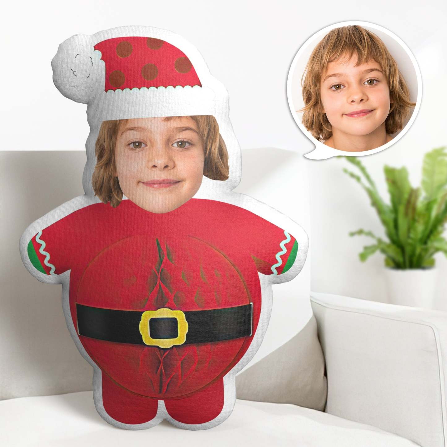 Cadeaux De Noël Coussin Minime Personnalisé Oreiller Personnalisé Cadeaux Noël Fleur En Papier Rouge - Mug Personnalisé