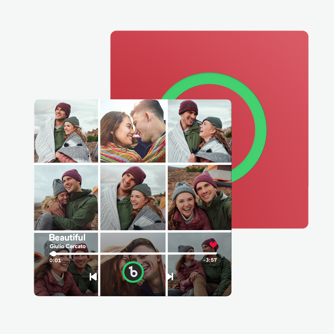 Aimant De Réfrigérateur Spotify Nouvelle Version 4.0, Aimant Musical Personnalisé Avec Cadre Coloré, Aimant De Réfrigérateur En Forme D'album, Permet D'écouter Des Chansons, Cadeau Pour Couple - Mug Personnalisé