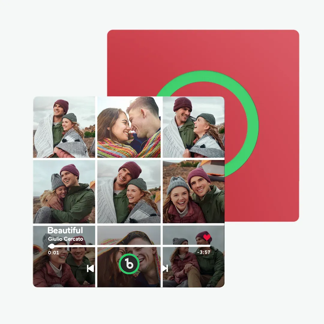 Aimant De Réfrigérateur Musical Personnalisé Et Photo Avec Cadre Coloré, Autocollant Mural De Musique, Mouvement Musical Pouvant Être Joué, Cadeau Pour Couple - Mug Personnalisé