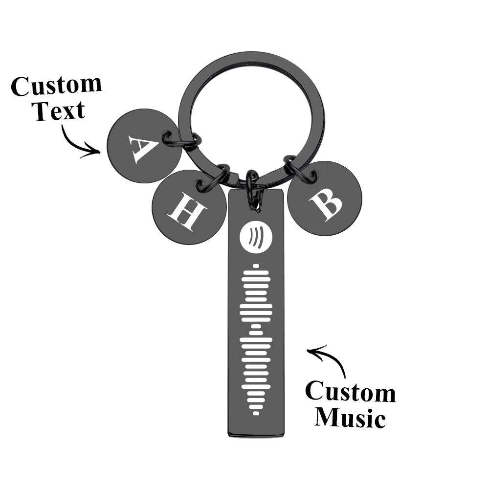Porte-clés À Code Spotify Scannable, Avec Pendentif Circulaire Gravé, Chanson Musicale Personnalisée, Cadeau - Mug Personnalisé