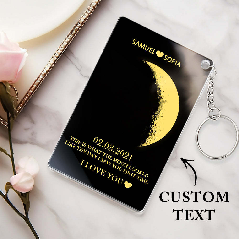 Cadeaux Personnalisés De Porte-clés En Acrylique De Phase De Lune Pour Elle - Mug Personnalisé