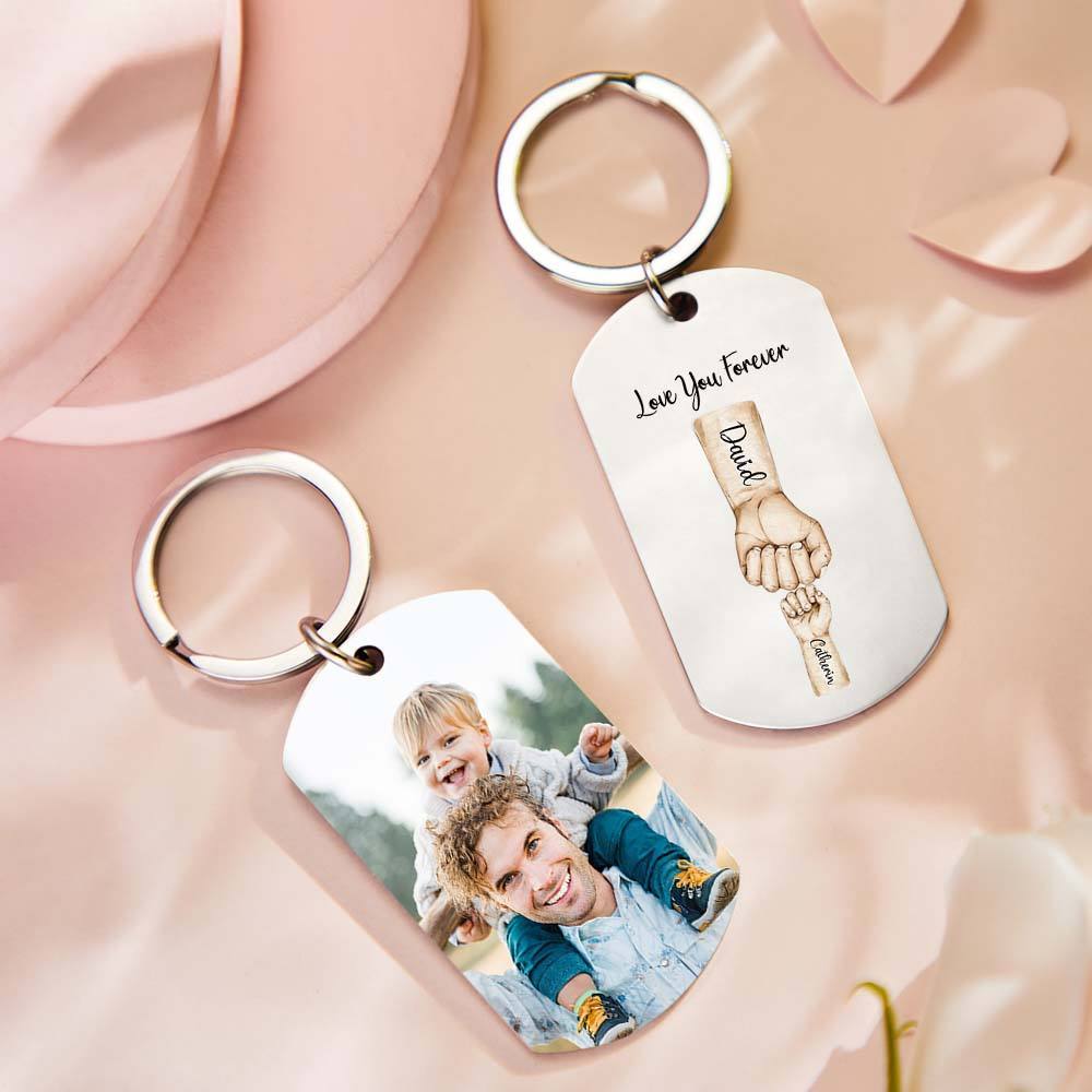 Porte-clés Personnalisé « meilleur Papa De Tous Les Temps » Avec Photo, Cadeau Pour La Fête Des Pères - Mug Personnalisé