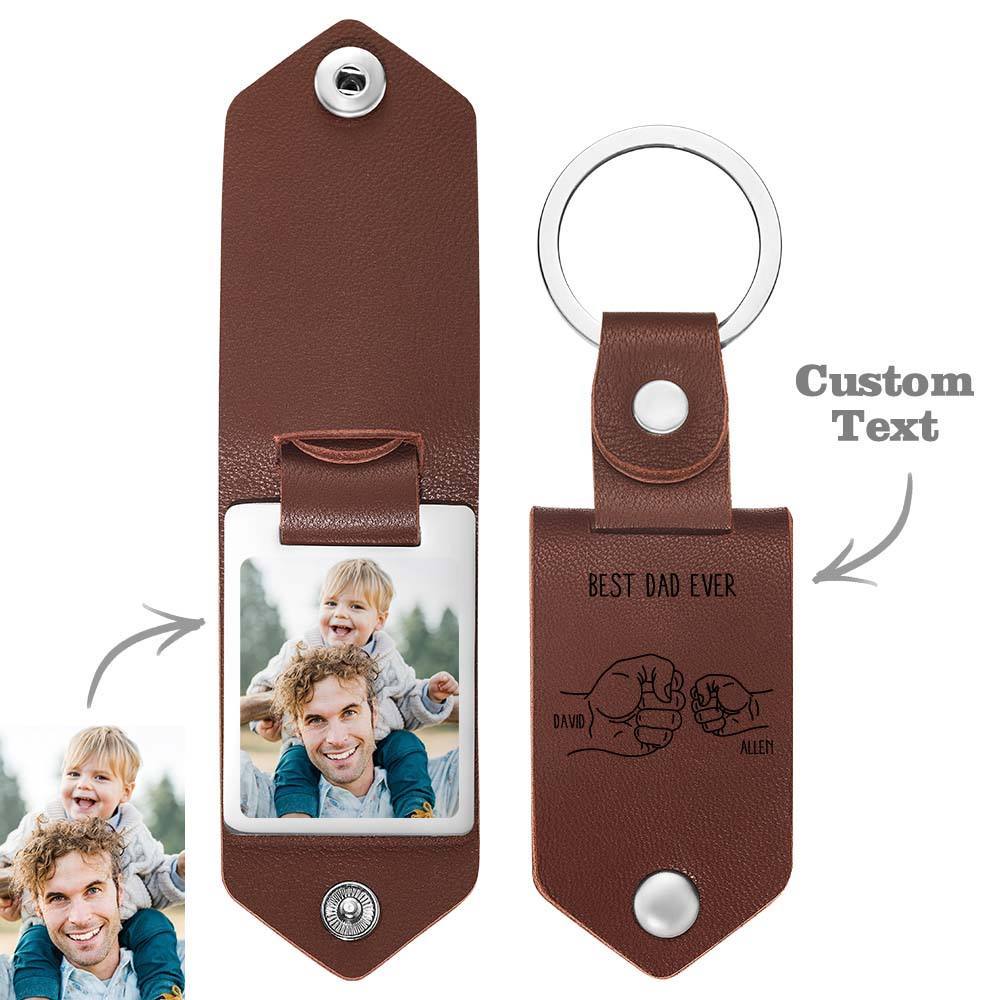 Porte-clés Personnalisé En Cuir Avec Photos, Meilleur Papa De Tous Les Temps, Cadeau De Fête Des Pères - Mug Personnalisé
