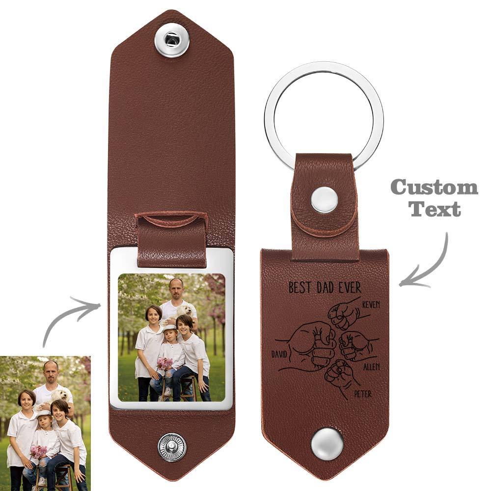 Porte-clés Personnalisé En Cuir Avec Photos, Meilleur Papa De Tous Les Temps, Cadeau De Fête Des Pères - Mug Personnalisé