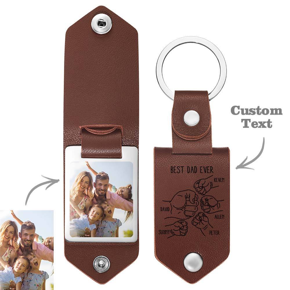Porte-clés Personnalisé En Cuir Avec Photos, Meilleur Papa De Tous Les Temps, Cadeau De Fête Des Pères - Mug Personnalisé