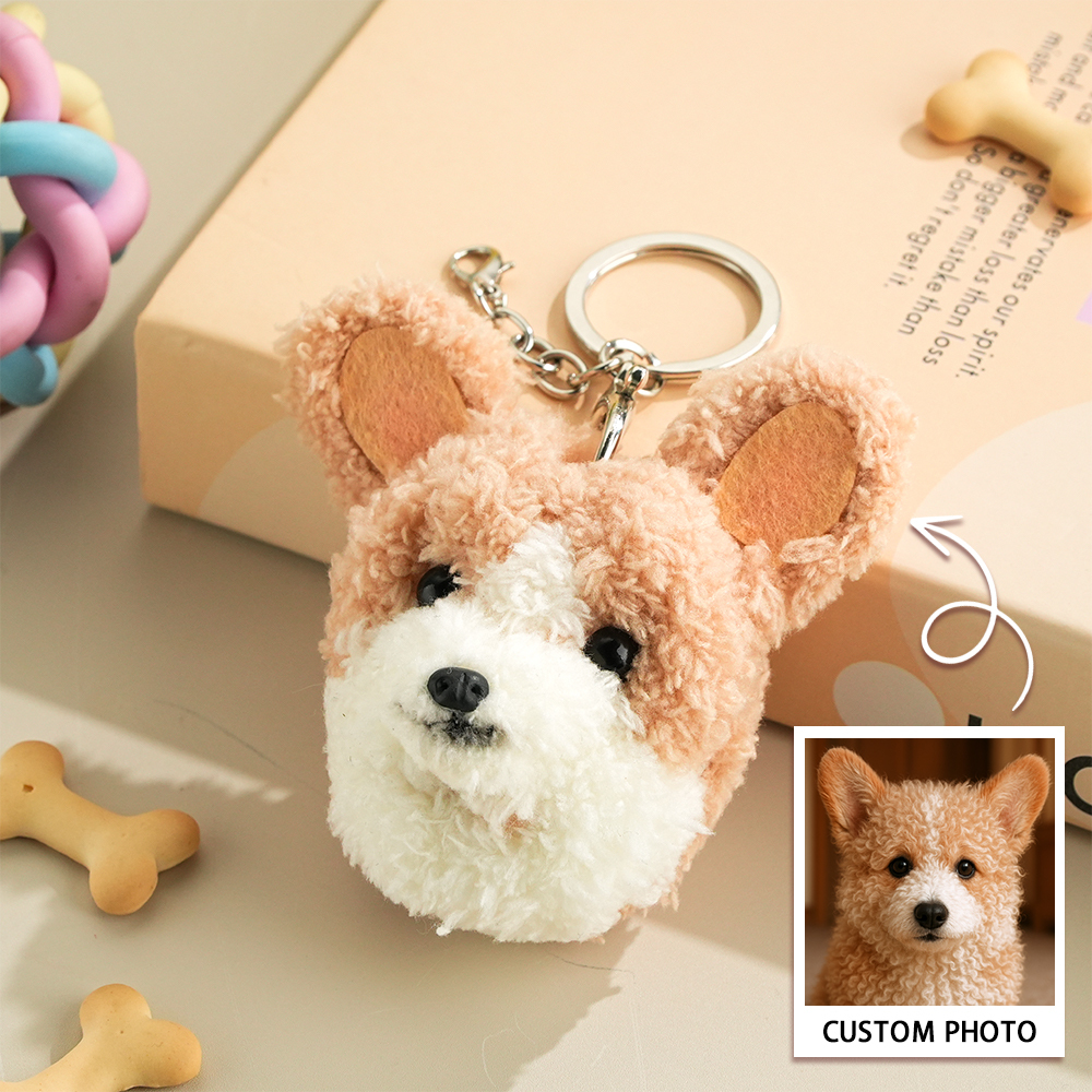 Porte-clés Personnalisé Pour Animaux De Compagnie, Fait À La Main, Avec Tête D'animal Torsadée, Mignon, Pour Les Amoureux Des Animaux - Mug Personnalisé